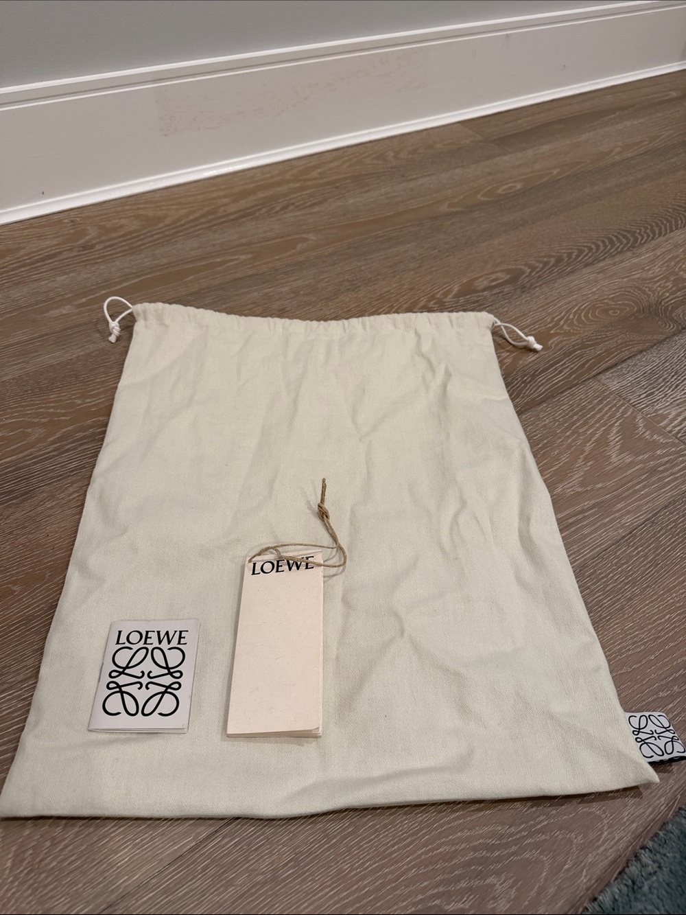 Small Loewe Natural Woven Tote with Black Logo - Picture 10 of 11